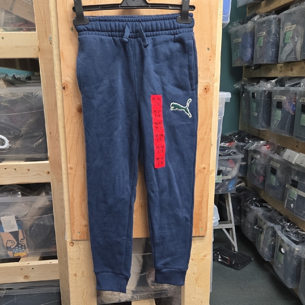 Puma Size M Navy Fleece Lined Jogger Pant